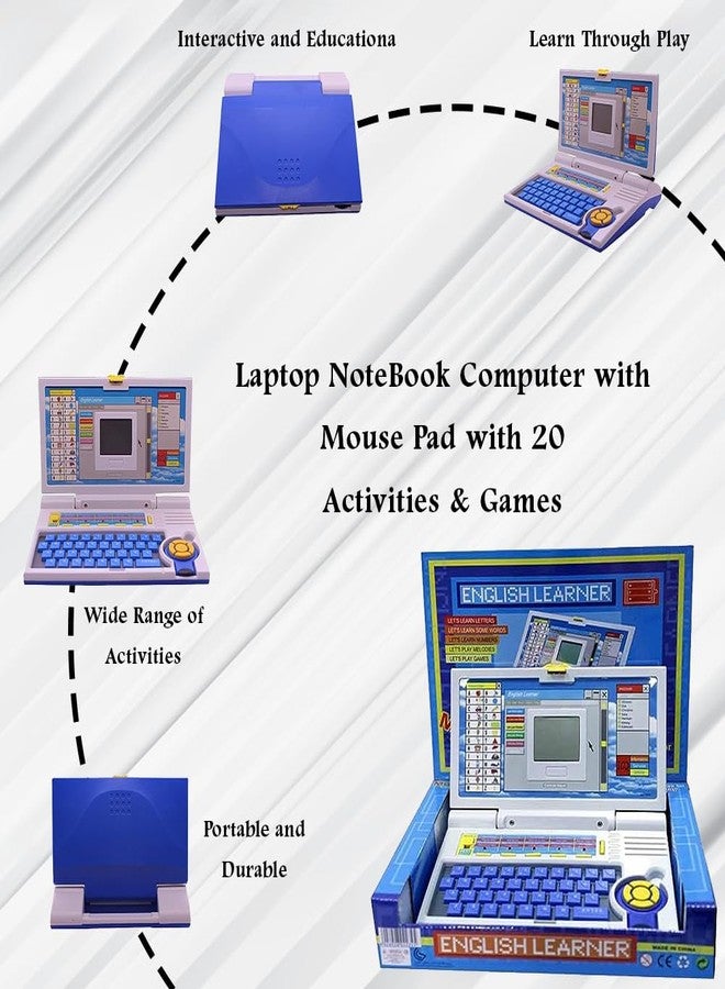 GoldiMec India English Learner Power Educational Notebook Laptop 20 Fun Activities Games Enhanced Skills of Children for Boys and Girls Educational Laptop - Image 5